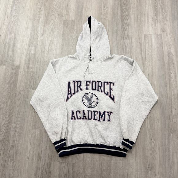 Vintage Air Force Academy Hoodie Men's Large Sweatshirt 90s Falcons USA Army - Picture 1 of 6